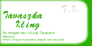 tavaszka kling business card